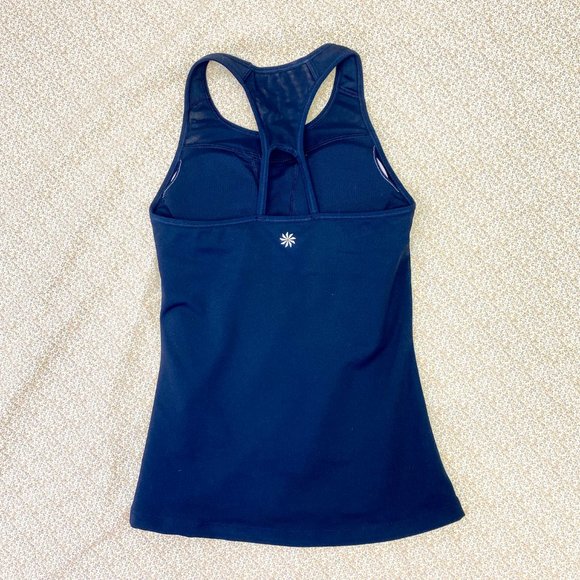 Athleta Brand Racer Back Tank Women's Black Work Out Shirt Tank Top - Picture 9 of 10